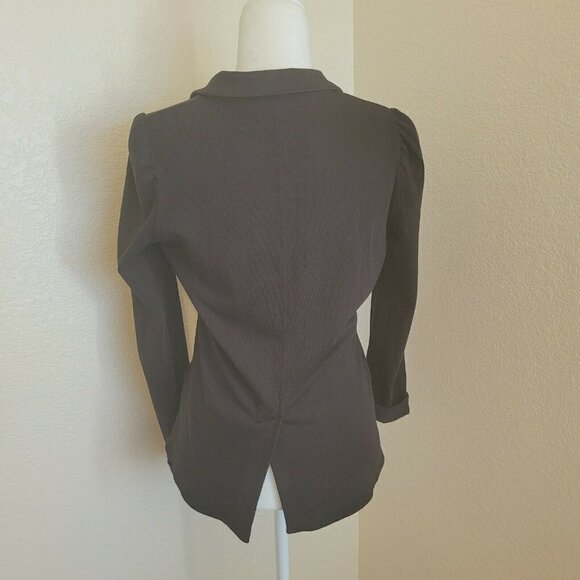 Marc by Marc Jacobs Black 100% Cotton Three-Button Blazer Size X-Small - Picture 5 of 10